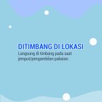 Pakaian di timbang di tembat